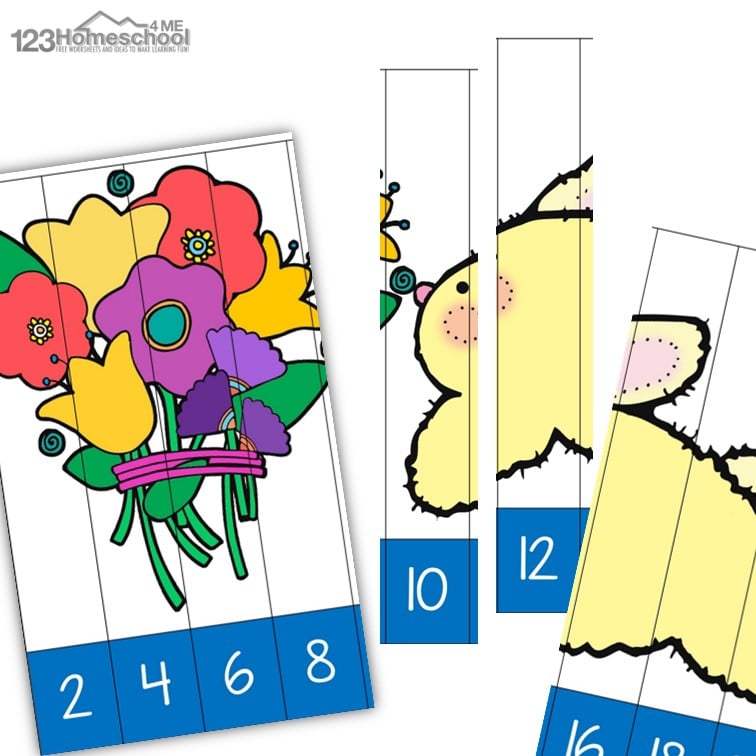 Make learning fun by sneaking in some fun Easter Math! Practice skip counting with FREE printable Easter Math puzzles.