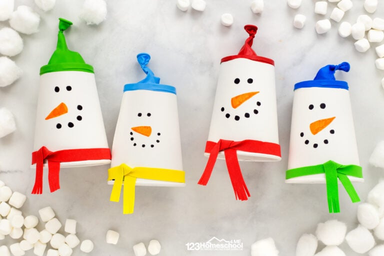 FUN Snowman Launcher – Winter STEM Activities for Preschoolers
