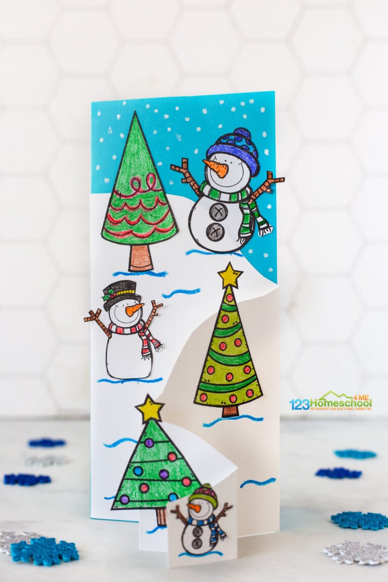 Snowman Handmade Greeting Cards Winter Craft for Kids