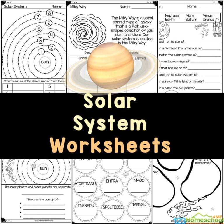 Solar System Worksheets