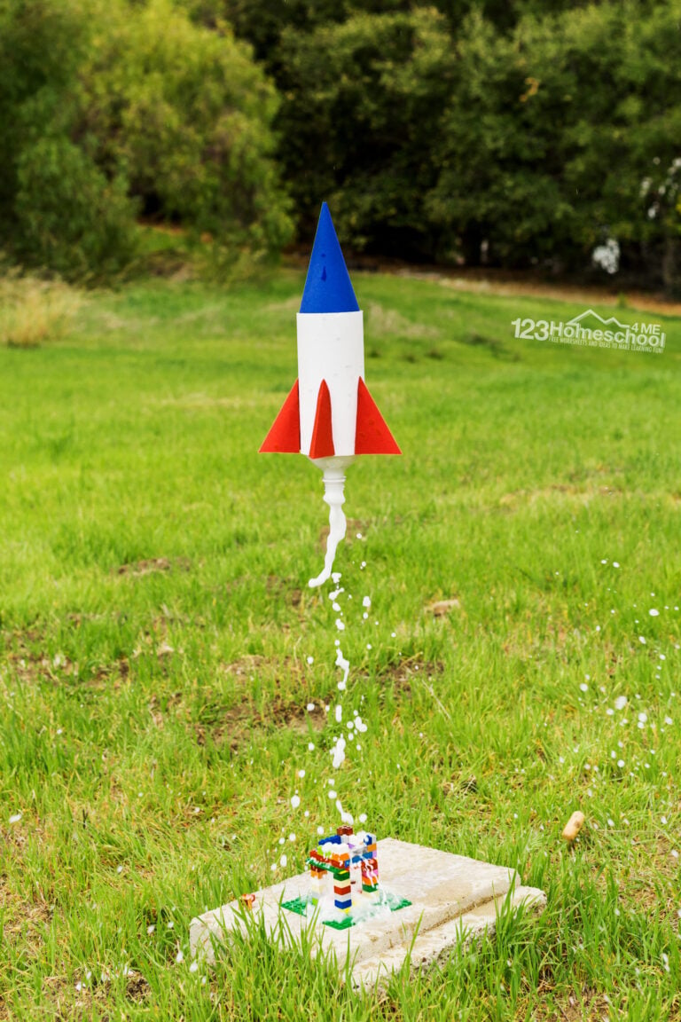 Vinegar and Baking Soda Rocket Science Experiment for Kids