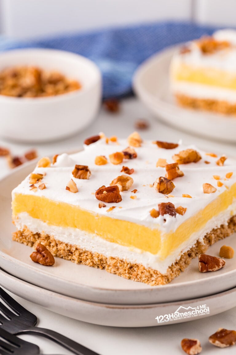 Striped Delight – 4 Layer Vanilla Pudding Dessert Recipe