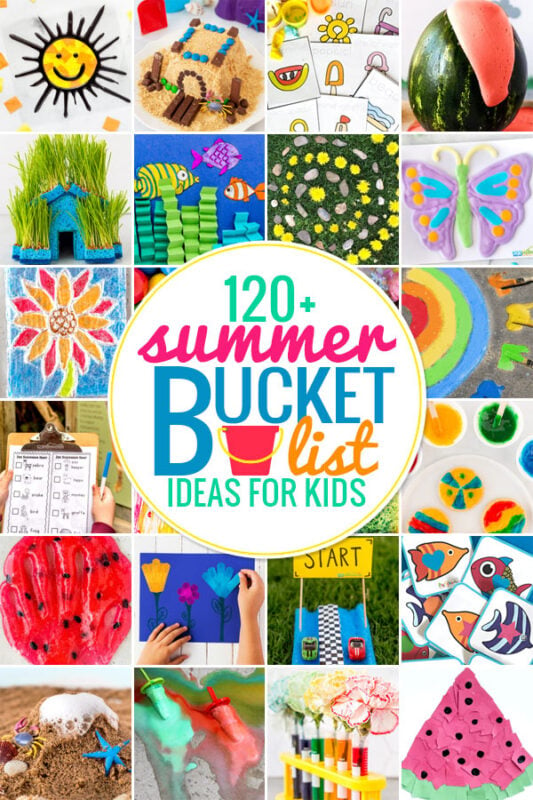 Get ready for a summer full of fun, memories, and creative activities your kids will remember forever! We have over 50 fun ideas for summer! These summer activities include ideas for indoor, outdoor, exploring nature, summer craft ideas, and more! Add these to your summer bucket list ideas with toddler, preschool, pre-k, kindergarten, first grade, 2nd grade, 3rd grade, 4th grade, 5th grade, and 6th graders too!