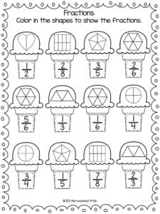 summer math fractions