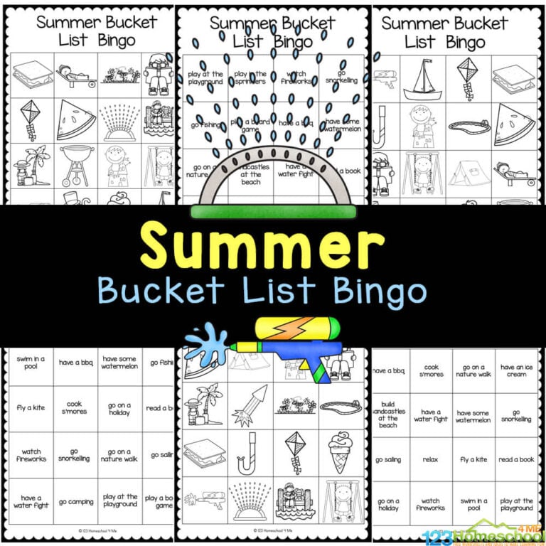 Free Printable Summer Bucket List BINGO