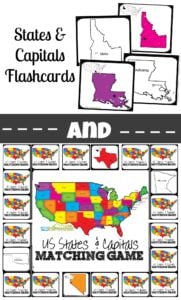 states and capitals matching game