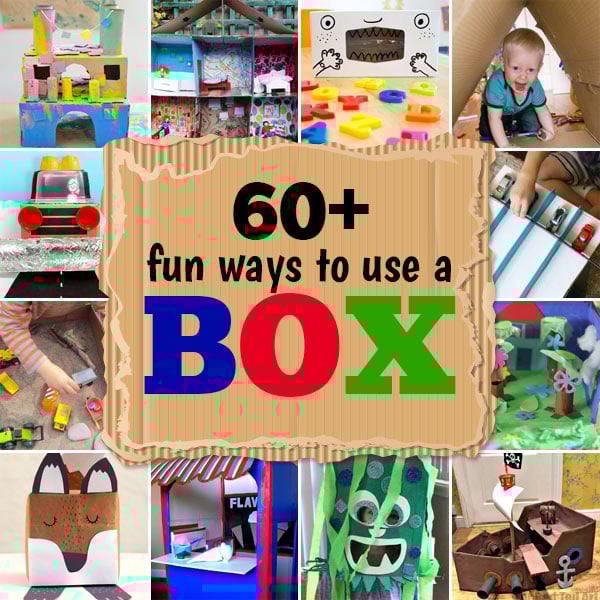 Looking for clever, fun, & unique ideas for what to do with boxes? You've got to see these box activities and easy cardboard crafts!
