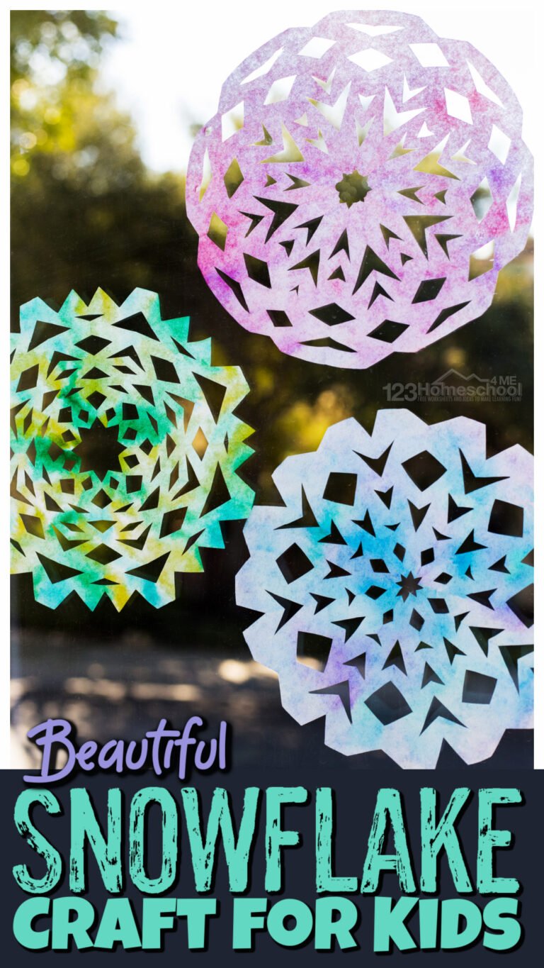 Colorful Chromatography Snowflake Craft for Kids