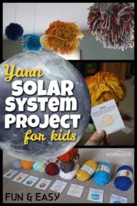 Make learning about the solar system for kids FUN my making your own solar system project! This fun, inespensive solar system for kids is made of YARN! Children of all ages from preschool, pre-k, kindergarten, first grade, 2nd grade, 3rd grade, 4th grade, 5th grade, and 6th graders will enjoy making. This 3d solar system project is easy to make and an inexpensive way to make a solar system model that will leave an impression on kids! Use this as you study planets for kids, a solar system unit, a school project, or science fair projects kids will love! Don't forget to grab the free solar system printables to help students working on the solar system for kids project. 