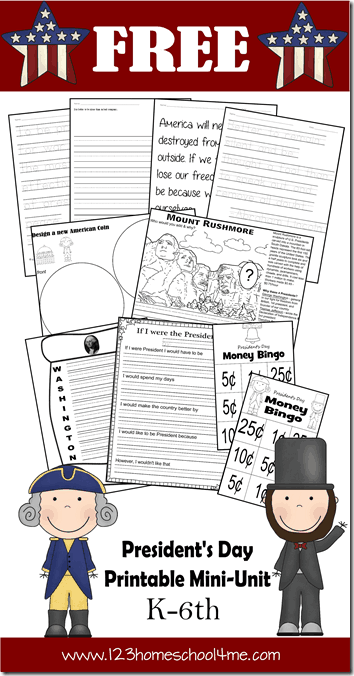 Presidents Day Printable Mini Unit