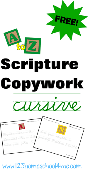 FREE Bible Verses Copywork