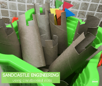 Sandcastle Engineering using cardboard rolls
