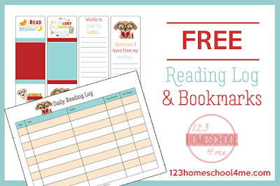 FREE Reading Log and Bookmarks
