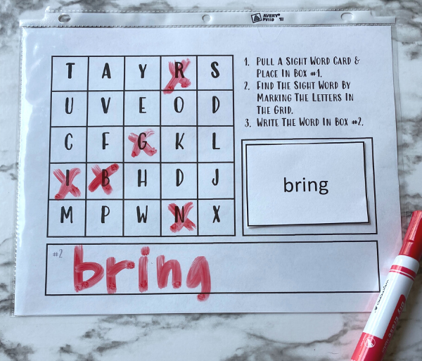 Printable Sight Word Word Search